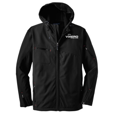 Port Authority Textured Hooded Soft Shell Jacket Thumbnail