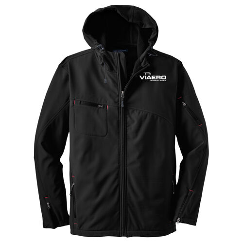 Port Authority Textured Hooded Soft Shell Jacket Thumbnail